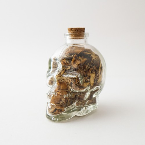 Glass skull bottle - glass, decanter