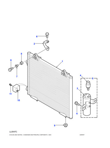 Land rover condenser assembly - rover,
