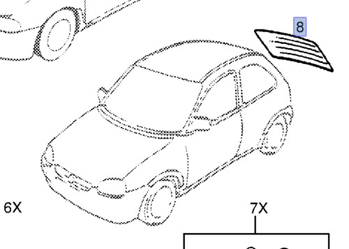 Windscreen rear for opel - windscreen,
