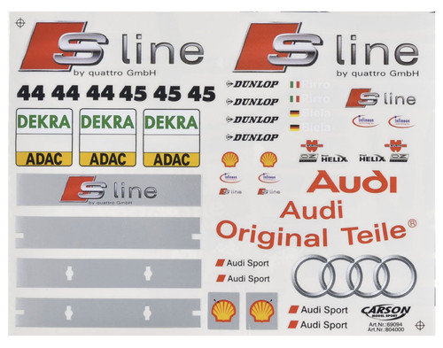 Decal sheet audi - decal,