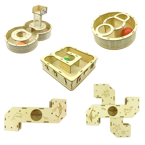 Hamster maze wooden tube - hamster,