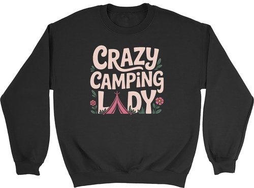 Crazy camping lady tent - tent, floral
