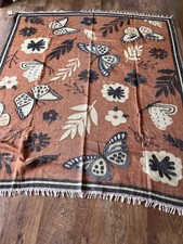 BNWT jacquard butterfly terracotta Sofa, Bed, Throw, Blanket
