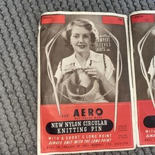 3 sets Vintage Abel Morrals Aero circular knitting needles size 11, 12, 13”