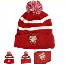 Arsenal Knitted Striped Bobble