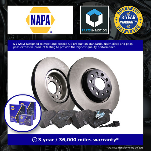 Vented brake discs and pads - 2x,