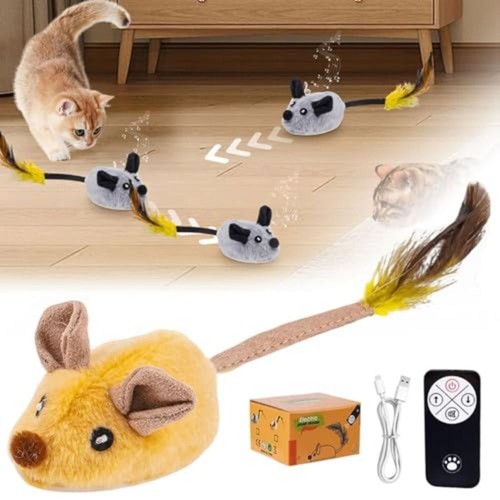 Interactive cat toy mouse - interactive,