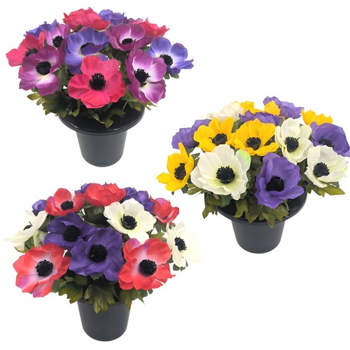 Artificial grave flowers - grave,