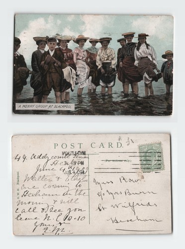 Vintage postcard merry - postcard, group