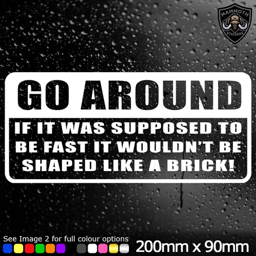 Around funny car sticker - around,