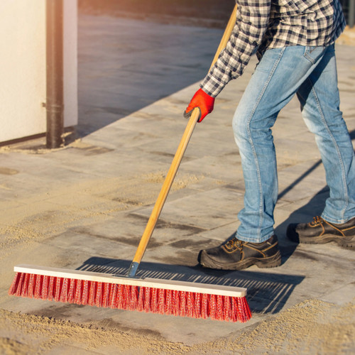 Stiff garden broom - stiff, and