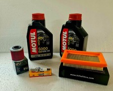 APRILIA RS4 125 4T 11-22 MOTUL 10W-40 OIL & AIR SPARK PLUG FILTER SERVICE KIT