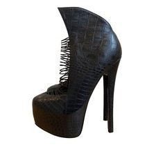 London Trash Black Crocodile