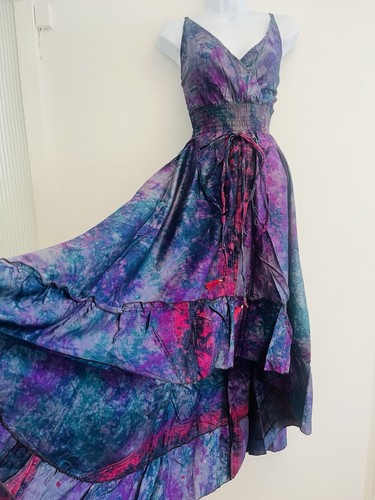Silk dress long - dress,