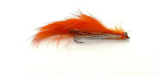 6 x Mini Snake Flies - Flame Orange - 5cm length - Trout Fishing Flies