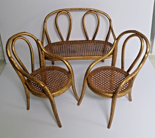 C1880 thonet french gilt - french,