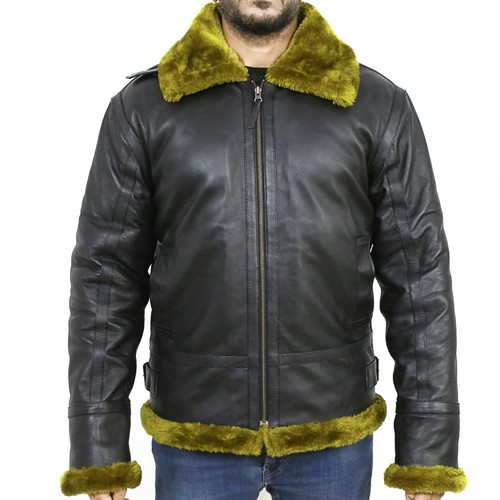 Mens black sheep leather - black,