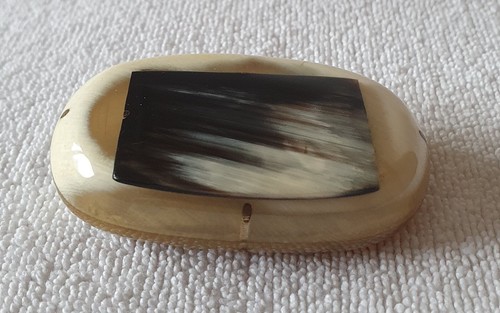 Antique vintage horn snuff box - vintage,