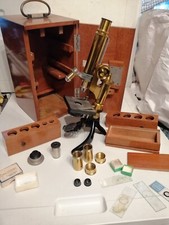 Antique brass microscope - microscope, leitz