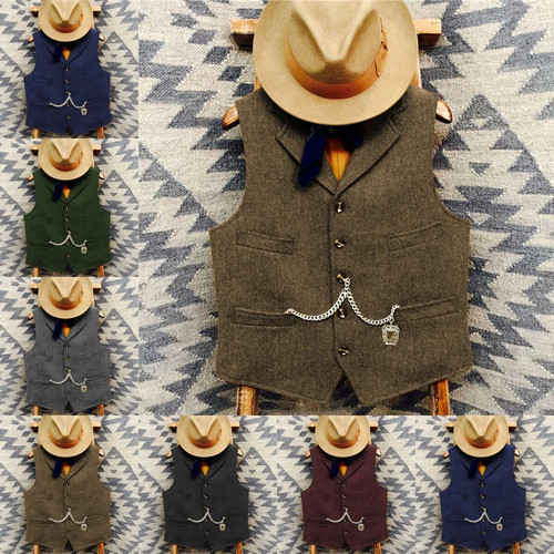 Mens tweed waistcoat vintage - mens,