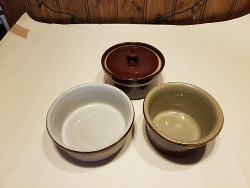 Trio vintage moira pottery - vintage,