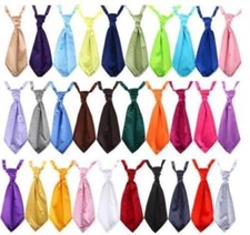 Kids Boy Children Satin Wedding Ruche Cravat Tie Party Event