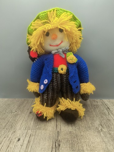 Hand knitted scarecrow clown - hand, clown/