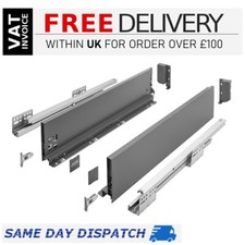 UltraSlim AXIS PRO Soft Close Anthracite Kitchen Drawer Box Sides Drawer Runners
