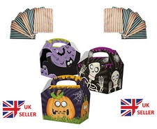 Halloween Spooky Trick Treat Food Boxes & Candy Sweet Bags Box Kids Party Bag