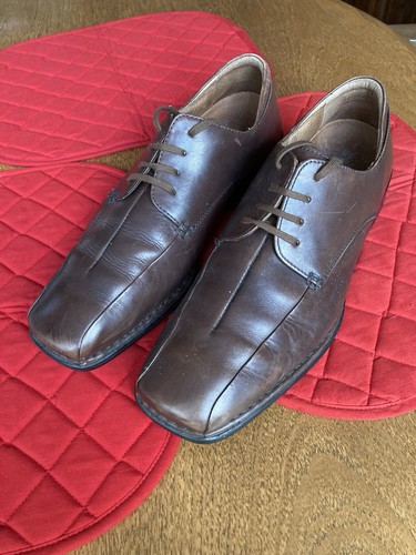 Gents brown leather shoes - leather,