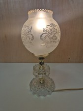 Vintage Glass Table Lamp With