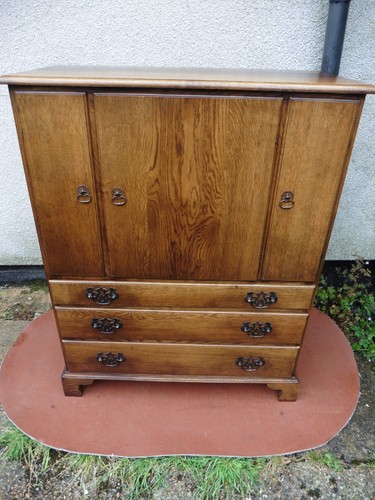 Oak cupboard chest of - oak,