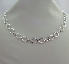 Silver Tone Infinity Necklace