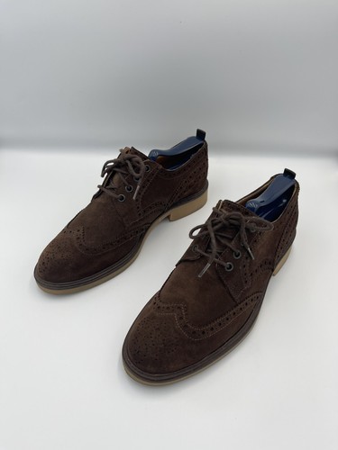 Zara man brown suede wingtip - man,
