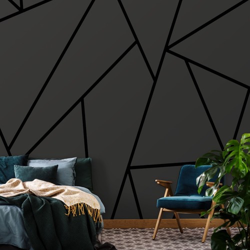 Abstract geometric black - geometric,