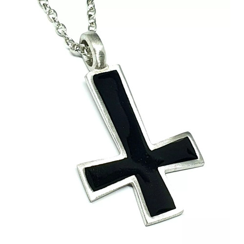 Inverted cross necklace - inverted,