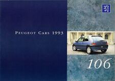 Peugeot 106 3-dr 1993 UK Market Sales Brochure XSi XT XR Graduate XN 