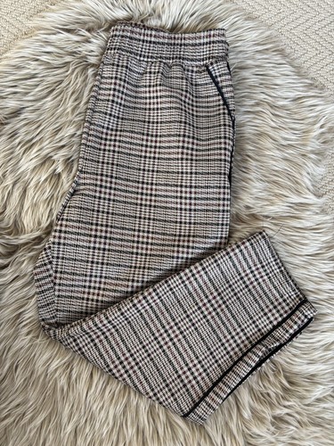Papaya checked plaid - , trousers