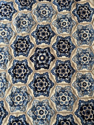 Delft crochet blanket - delft,