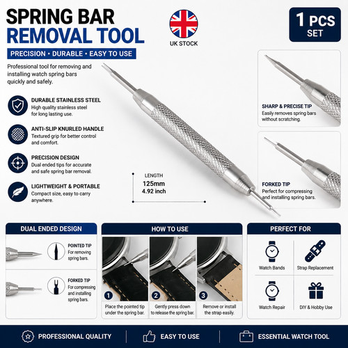 Watch strap spring bar removal - spring,