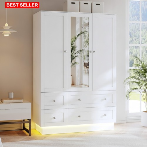 Wardrobe closet wooden large - wardrobe,