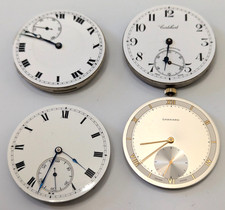 Lot of 4 Pocket Watch Movements For Restoration Parts Collection Vintage