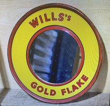 Original Wills's ITC 1951 Gold Flake Cigarettes Tin Advertising Shop Mirror Nice