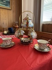 Floral Porcelain 20-Pc Gold