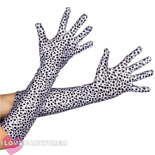 Dalmatian print gloves cruella - dalmatian,