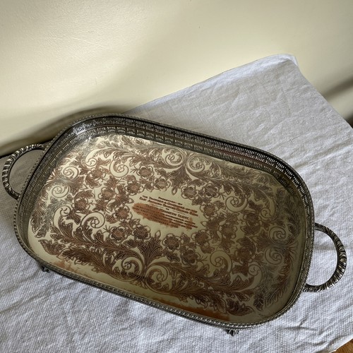 Silver plate copper serving - copper,