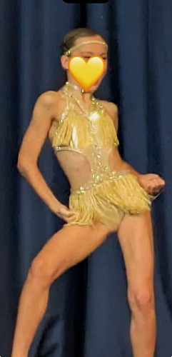 Girls gold fringed - gold,