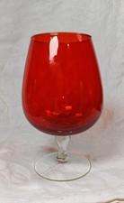 Very Large Red Glass Goblet