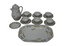 Heinrich Villeroy & Boch Fruit Garden 6 Serving Coffee/Tea Set - One Cup Chipped