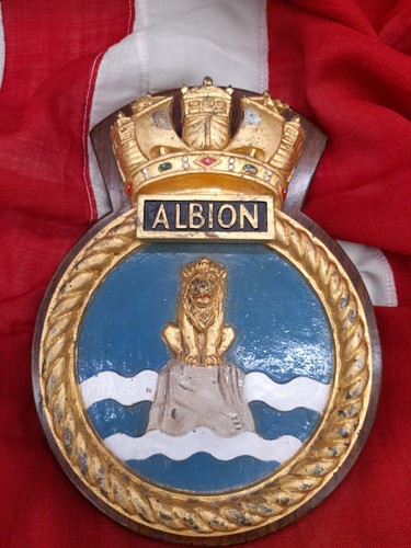 Large solid bronze hms albion - large,